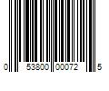 Barcode Image for UPC code 053800000725