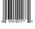 Barcode Image for UPC code 053800000770