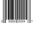 Barcode Image for UPC code 053830000047