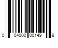 Barcode Image for UPC code 054000001499