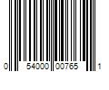 Barcode Image for UPC code 054000007651