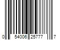 Barcode Image for UPC code 054006257777