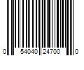 Barcode Image for UPC code 054040247000