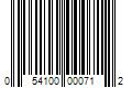 Barcode Image for UPC code 054100000712