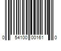 Barcode Image for UPC code 054100001610