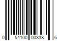 Barcode Image for UPC code 054100003386