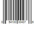 Barcode Image for UPC code 054100004376