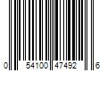 Barcode Image for UPC code 054100474926