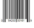 Barcode Image for UPC code 054200001619