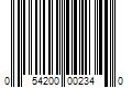 Barcode Image for UPC code 054200002340