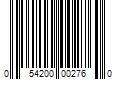 Barcode Image for UPC code 054200002760