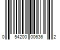 Barcode Image for UPC code 054200006362