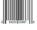 Barcode Image for UPC code 054200006676