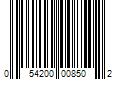 Barcode Image for UPC code 054200008502