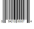 Barcode Image for UPC code 054213000074