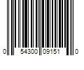 Barcode Image for UPC code 054300091510