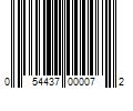 Barcode Image for UPC code 054437000072