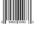 Barcode Image for UPC code 054500000633