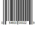 Barcode Image for UPC code 054600000229