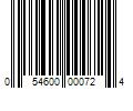 Barcode Image for UPC code 054600000724