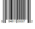 Barcode Image for UPC code 054611000072