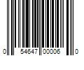 Barcode Image for UPC code 054647000060