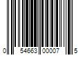 Barcode Image for UPC code 054663000075