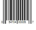 Barcode Image for UPC code 054704000057