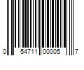 Barcode Image for UPC code 054711000057