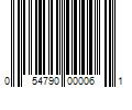 Barcode Image for UPC code 054790000061