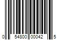 Barcode Image for UPC code 054800000425