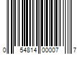 Barcode Image for UPC code 054814000077