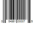 Barcode Image for UPC code 054861000075