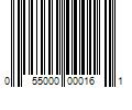 Barcode Image for UPC code 055000000161