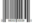 Barcode Image for UPC code 055000000390