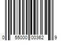 Barcode Image for UPC code 055000003629