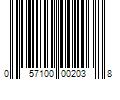 Barcode Image for UPC code 057100002038