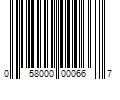 Barcode Image for UPC code 058000000667