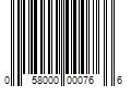 Barcode Image for UPC code 058000000766