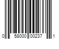 Barcode Image for UPC code 058000002371