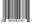 Barcode Image for UPC code 058000003811