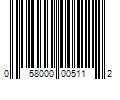 Barcode Image for UPC code 058000005112