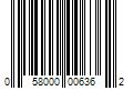 Barcode Image for UPC code 058000006362