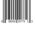 Barcode Image for UPC code 058000007703