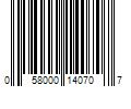 Barcode Image for UPC code 058000140707