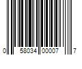 Barcode Image for UPC code 058034000077