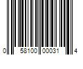 Barcode Image for UPC code 058100000314