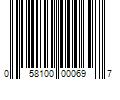 Barcode Image for UPC code 058100000697