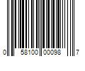 Barcode Image for UPC code 058100000987