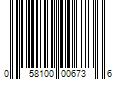 Barcode Image for UPC code 058100006736